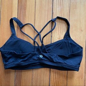 Black Lululemon sports bra, size 10